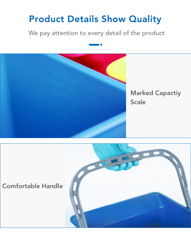 CT 12L Polypropylene Bucket - Cleanic Cleaning Equipment